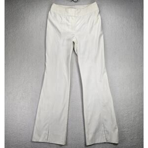 Derek Lam 10 Crosby Maeve Slit-Hem Flare Trousers Womens 4 White Front Slit